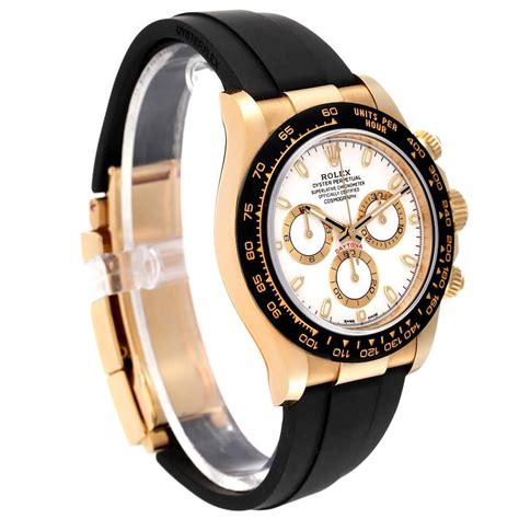 rolex gold rubber strap|genuine rolex rubber strap.